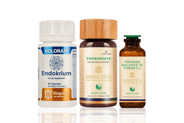 Freedom Endocrine Support Kit With Thyrosolve And Homeopathic Thyroidium 3X