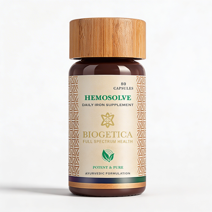 Biogetica Hemosolve - Daily Iron Supplement - 80 capsules
