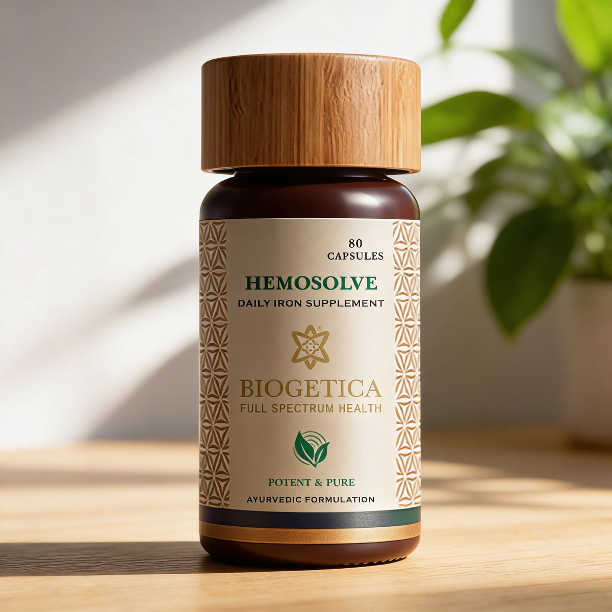 Biogetica Hemosolve - Daily Iron Supplement - 80 capsules
