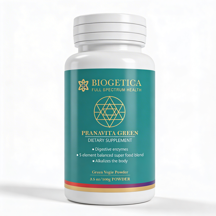 Biogetica Pranavita Green – Balanced Green Drink - Superfood Complex - Packed with Vitamins and Micro-Nutrients, Naturally Anti-Aging – 3.5 oz / 100 gm.
