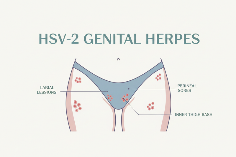 HSV-2 Genital Diagram